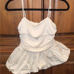 Elegant Cream Spaghetti Strap blouse